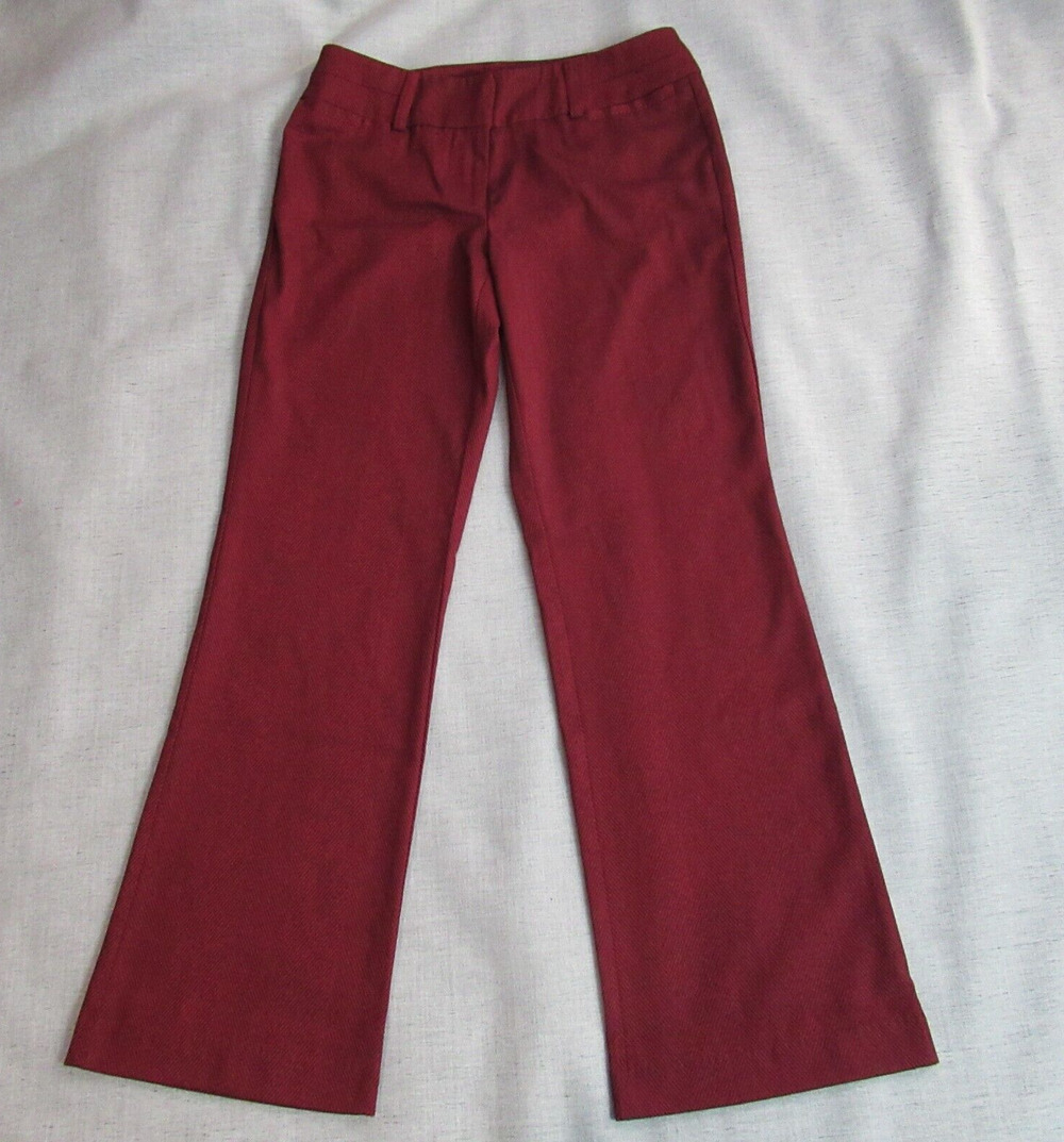 7th Avenue Suiting Collection Pants Womens 10 Red Dress Straight Classy Work